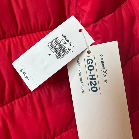 NWT Old Navy RED, lightweight quilted jacket, Size Small - Picture 2 of 2